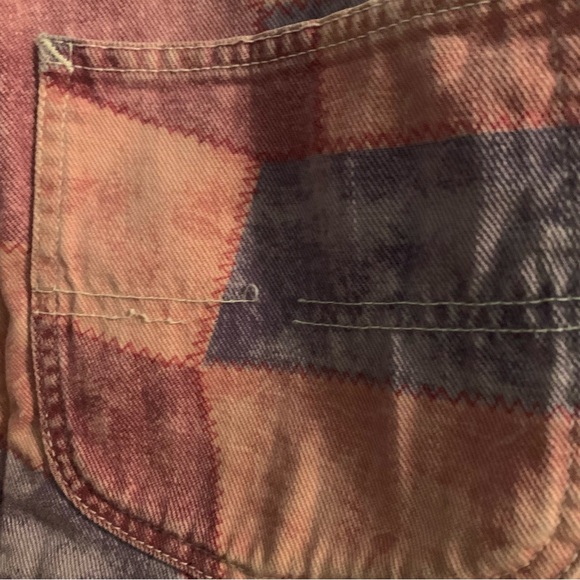 Vintage union Made LEE pink patchwork Sherpa lined utility jacket let HTF - Picture 3 of 8